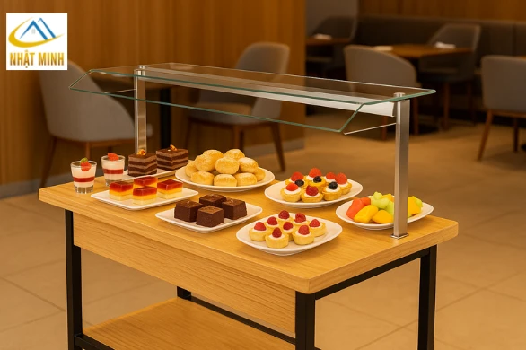Quầy line tráng miệng mini di động