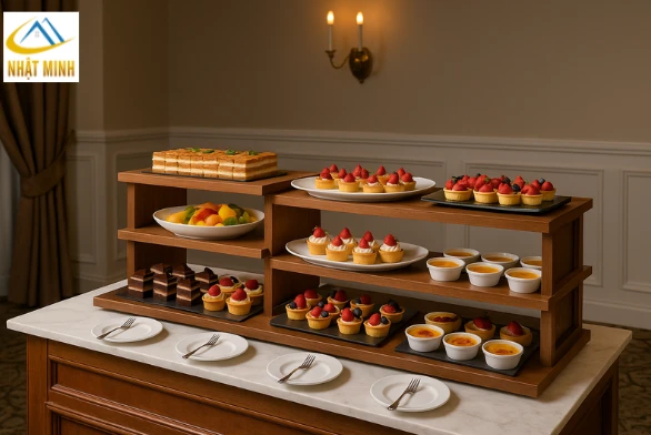 Quầy tráng miệng sang trọng kiểu châu Âu