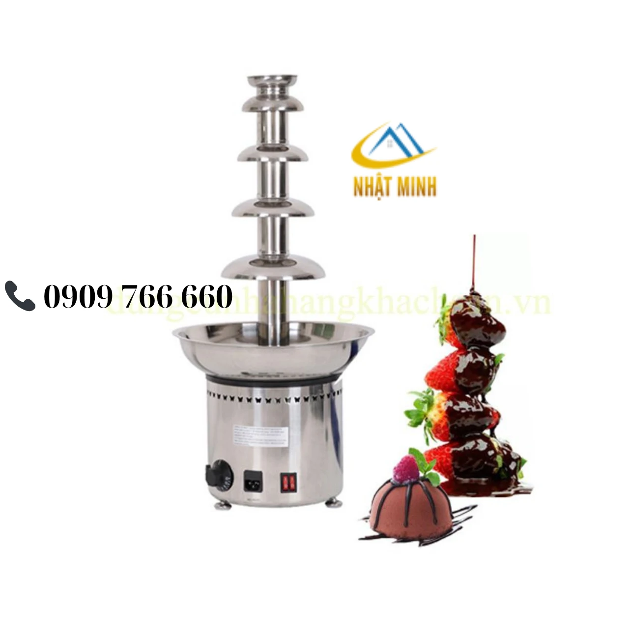 Tháp phun socola 5 tầng