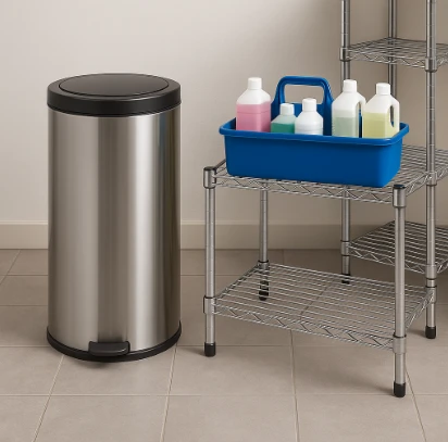 Thùng rác inox & khay đựng hóa chất