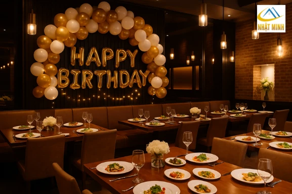 Trang trí sinh nhật nhà hàng
