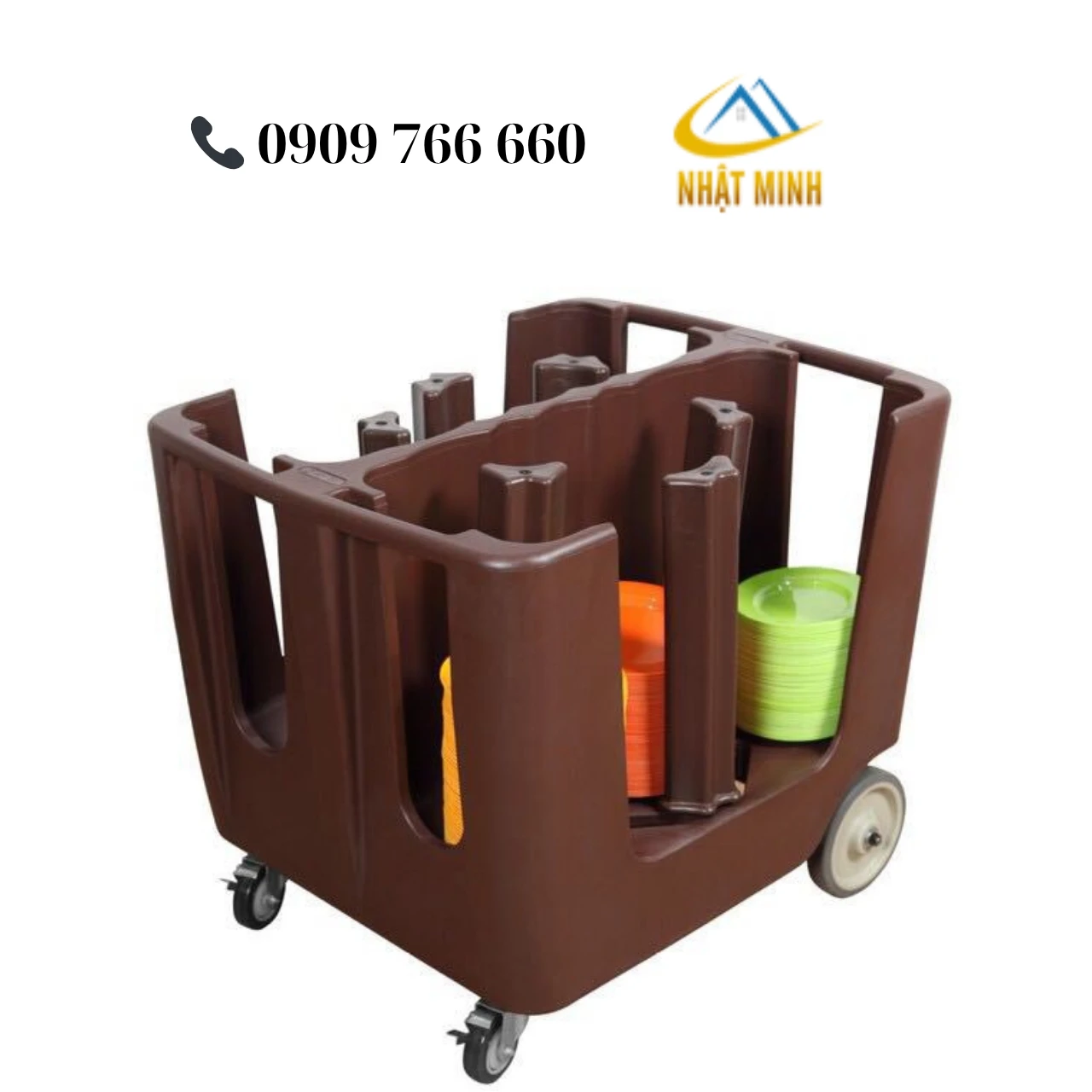 Xe đẩy chén dĩa cho nhà hàng