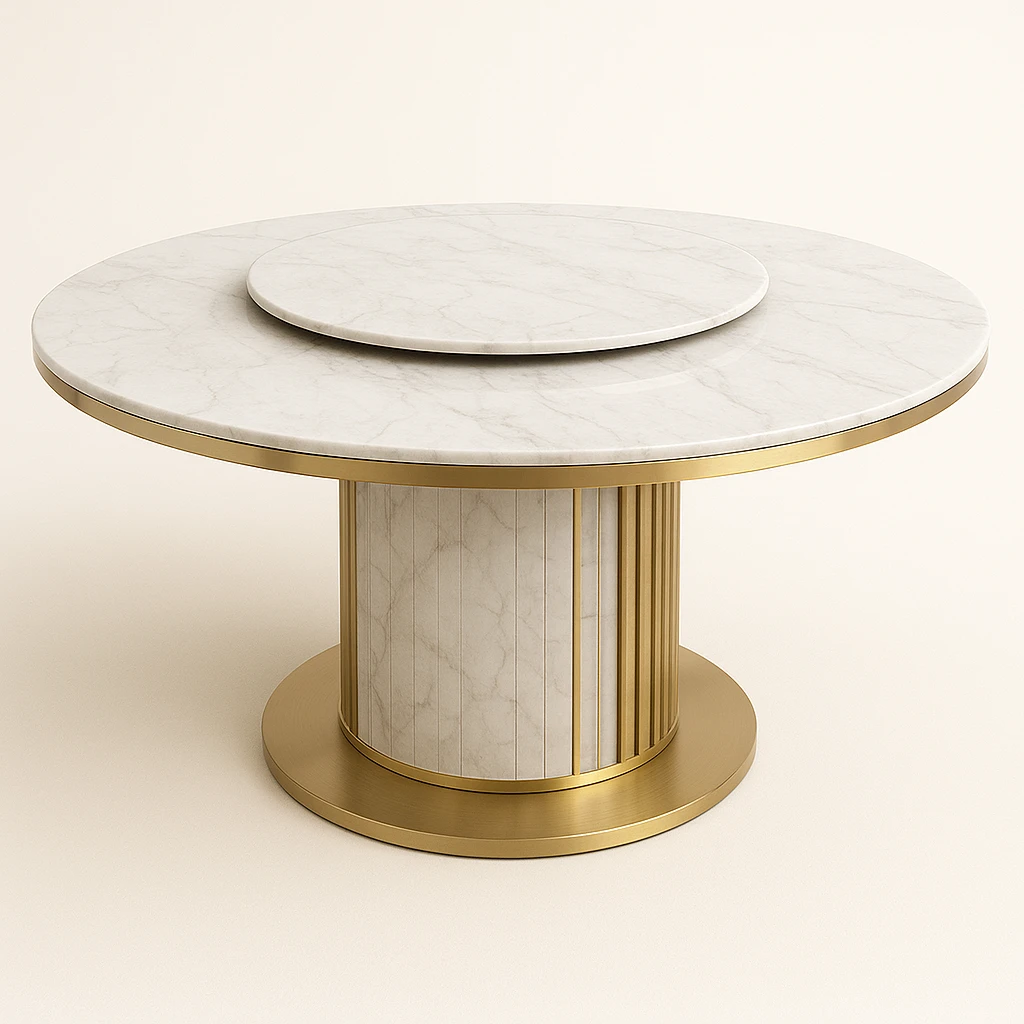 Bàn ăn tròn xoay nhập khẩu Trung Quốc cao cấp