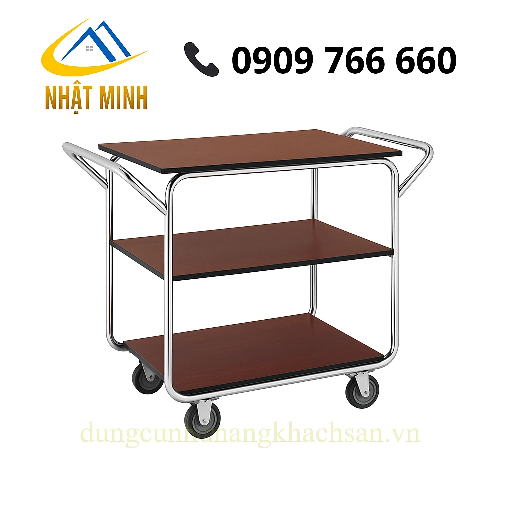 Xe đẩy rượu có tay cầm