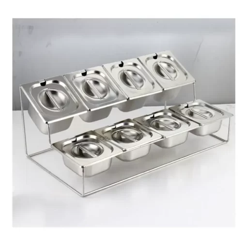 Kệ đựng gia vị sốt 8 ngăn 2 tầng