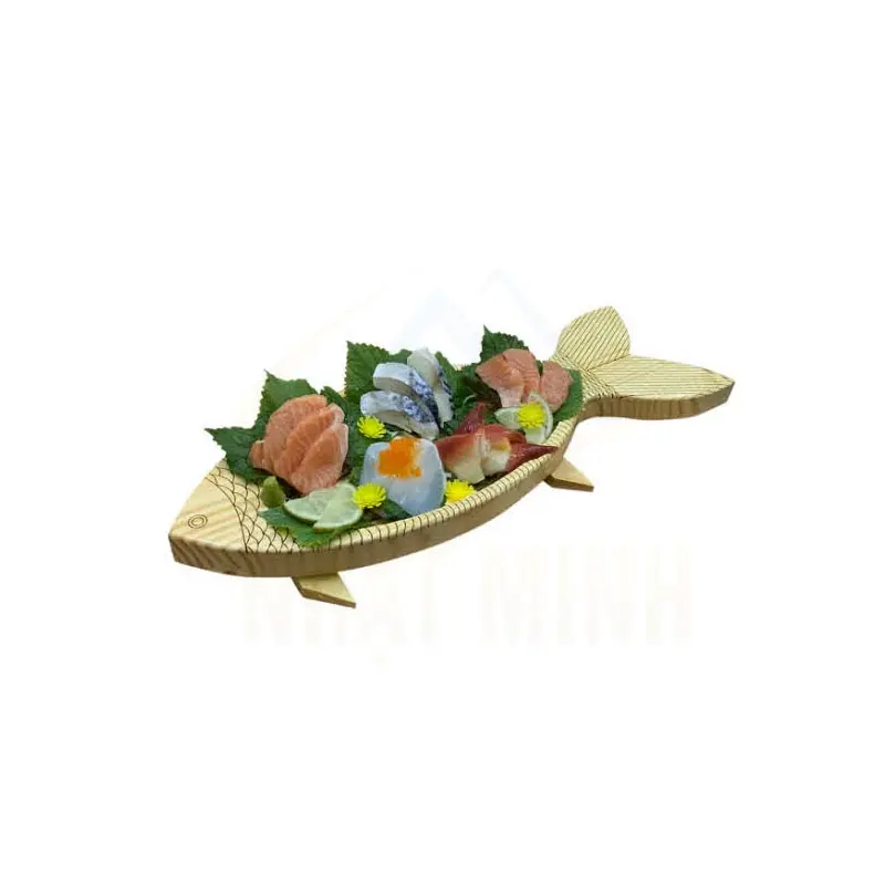 Kệ thức ăn gỗ con cá