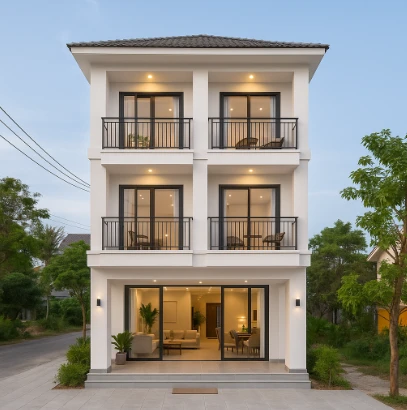 Mẫu khách sạn mini 3 tầng cho khu du lịch