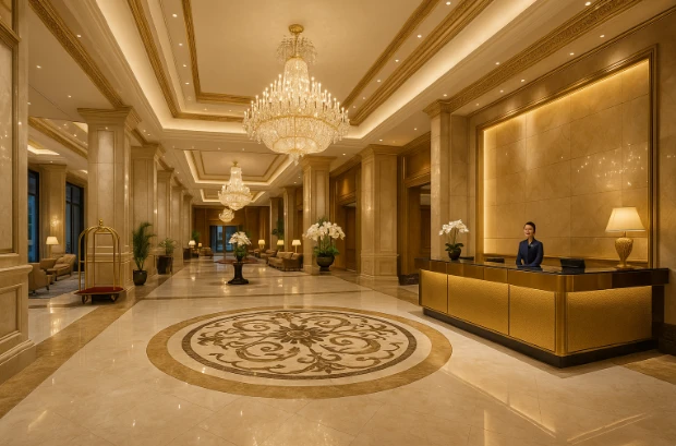 Sảnh lễ tân - Tiêu chuẩn khách sạn 5 sao