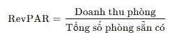 Công thức tính doanh thu khách sạn