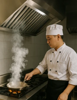 Quạt hút mùi bếp và máy hút khói trong nhà hàng