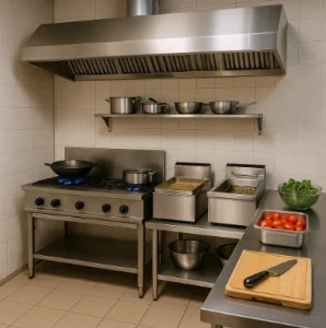 Các lưu ý lắp đặt bếp công nghiệp trong không gian hẹp