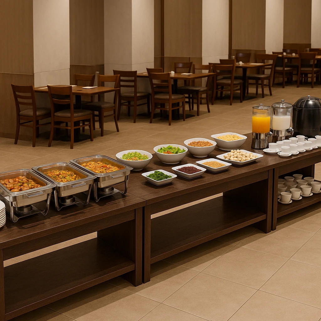 Quầy buffet tiêu chuẩn cho khách sạn 3–4 sao