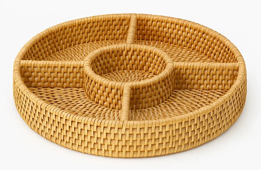 Khay bằng mây tre