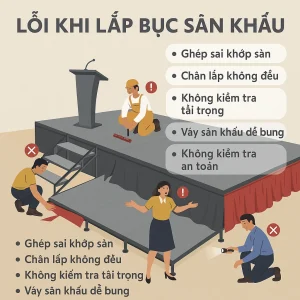5 lỗi nguy hiểm khi lắp bục sân khấu thường gặp nhất