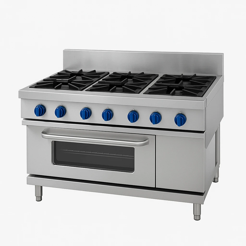 Bếp Âu 6 họng + lò nướng