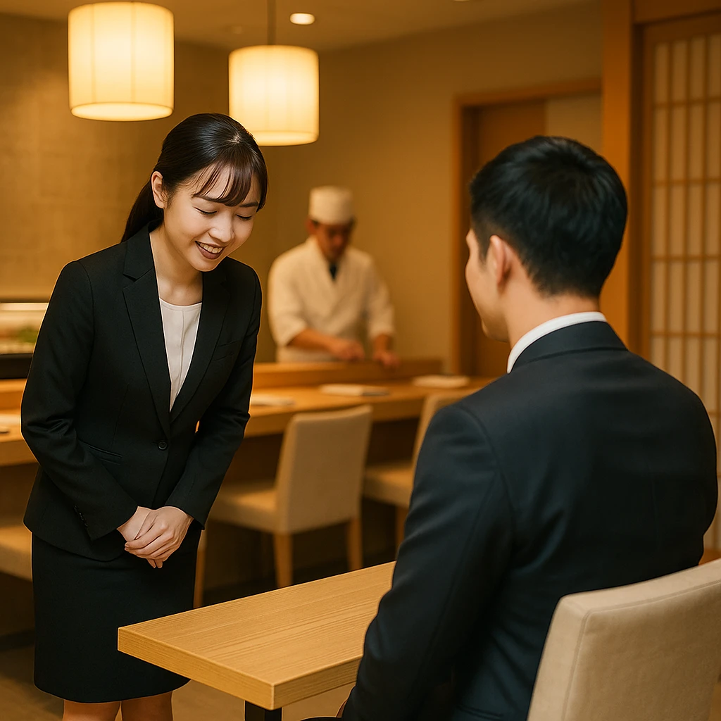 Đón khách – “nghi thức” mở đầu của Omakase