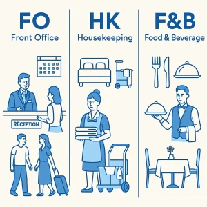 Phân biệt quy trình FO – HK – F&B trong khách sạn