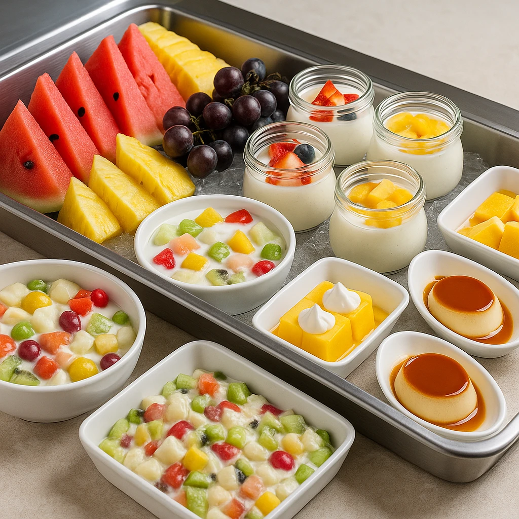 Món tráng miệng nhẹ và trái cây teabreak