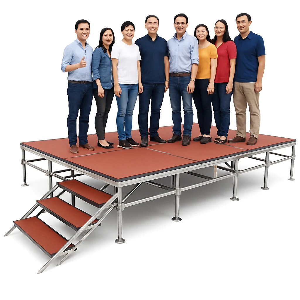 Tải trọng bục sân khấu di động là bao nhiêu người?