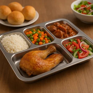 Khay inox đựng thức ăn
