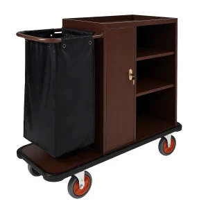 Cách sắp xếp chất tẩy rửa an toàn trên xe làm buồng phòng