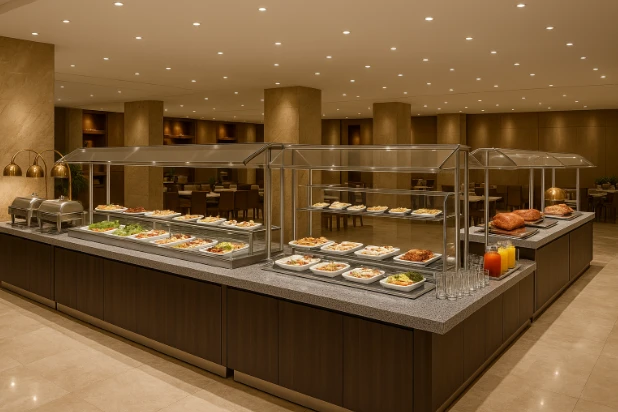 Kích thước Quầy buffet cao cấp khách sạn 5 sao