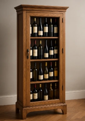 Kệ trưng bày rượu bằng gỗ 5 tầng