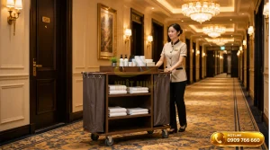 Tiêu chuẩn chọn xe đẩy làm phòng khách sạn cao cấp giúp tối ưu vận hành