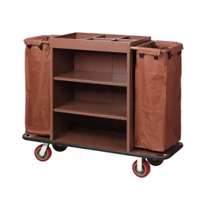 Xe dọn phòng sắt sơn 2 túi lắp ráp