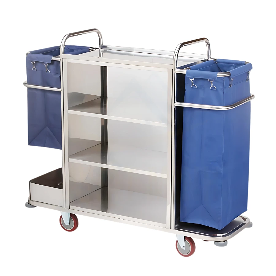 Xe làm phòng inox 2 túi xanh