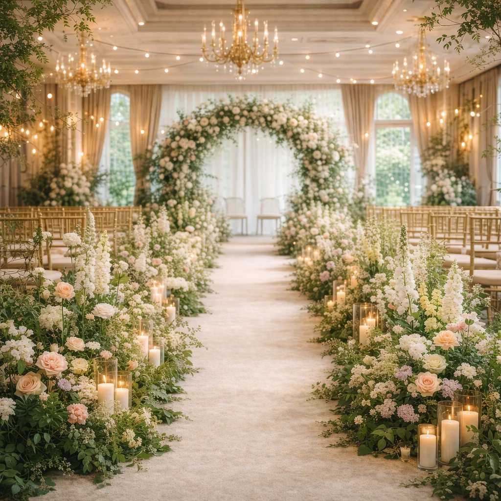 Lối đi hoa “Garden Aisle” – Như một khu vườn mini
