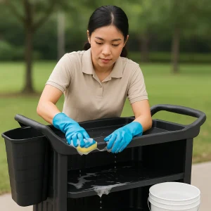 9 Cách khử mùi hôi thức ăn trên xe đẩy thu dọn thức ăn