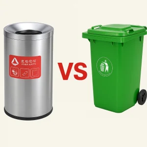 So sánh thùng rác ngoài trời inox vs nhựa HDPE