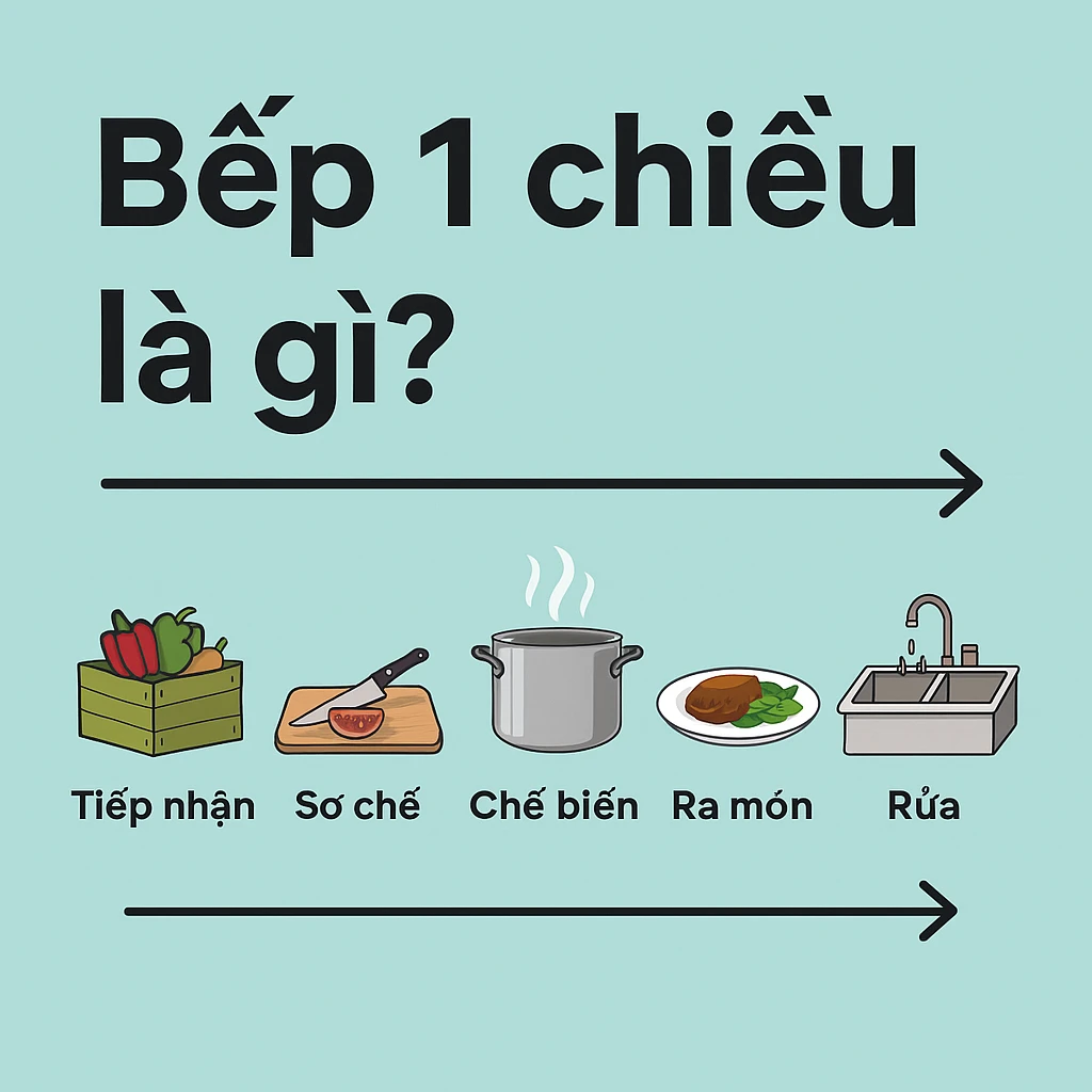 Bếp 1 chiều là gì? Có bắt buộc phải áp dụng trong nhà hàng?