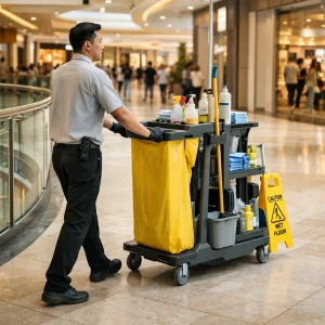 Tìm hiểu về Xe dọn vệ sinh trung tâm thương mại