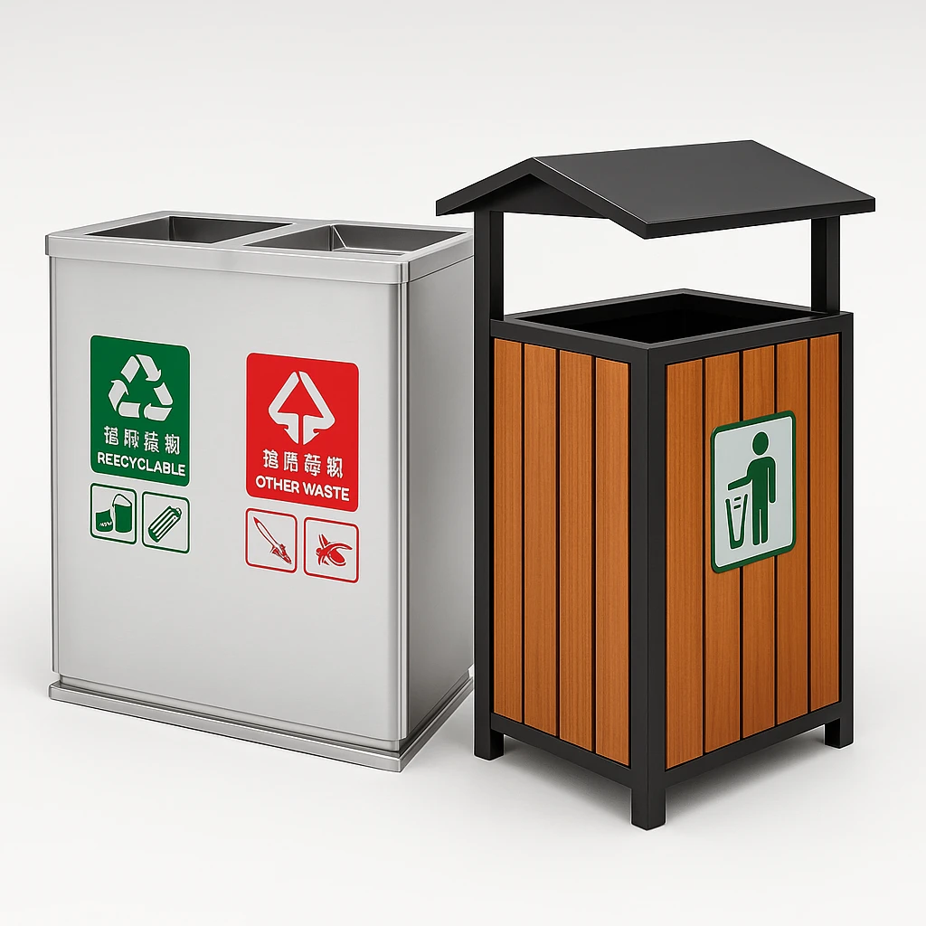 Hướng dẫn chọn thùng rác ngoài trời