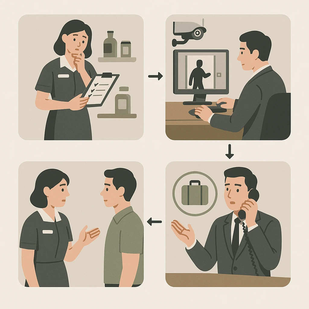 Khi phát hiện mất đồ trong phòng, chủ khách sạn nên làm gì?