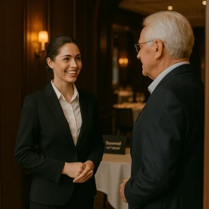 Đón khách VIP tại cửa – đúng chuẩn lễ nghi 5 sao