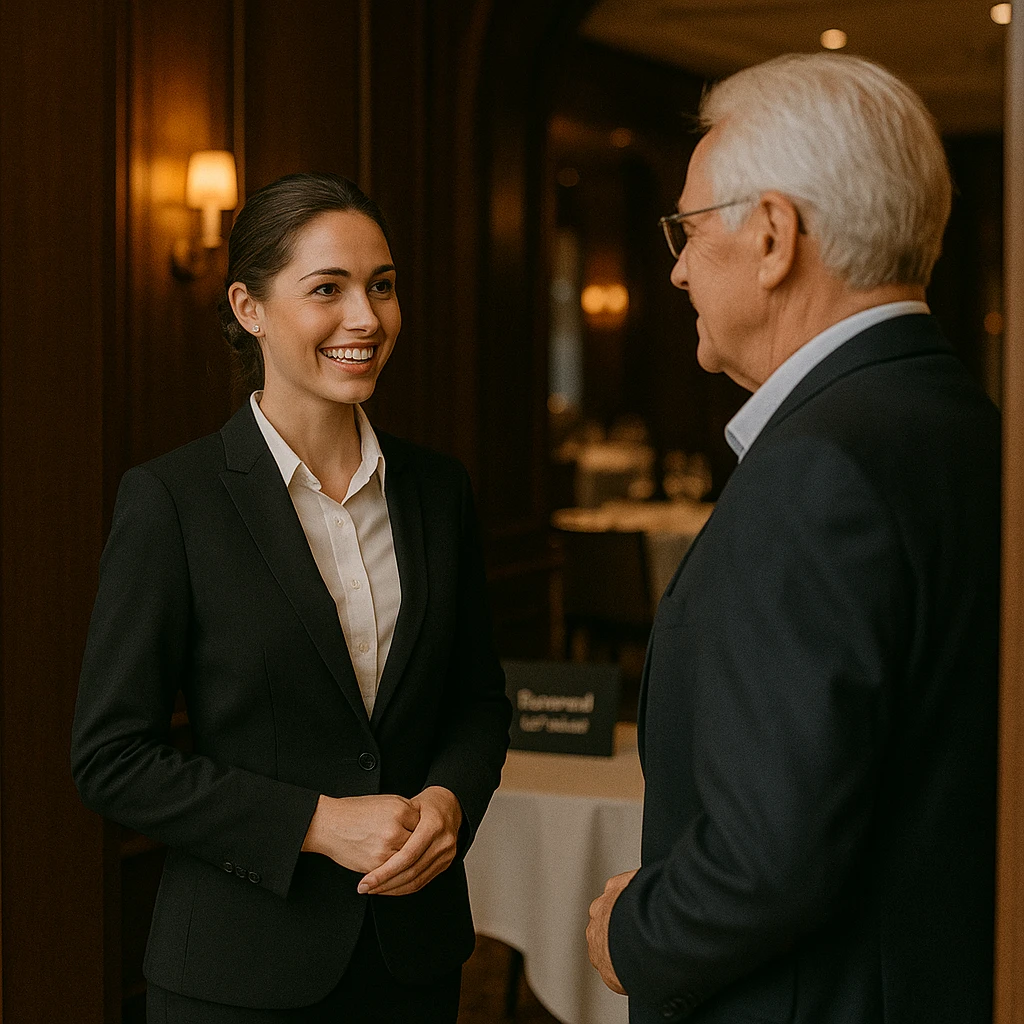 Đón khách VIP tại cửa – đúng chuẩn lễ nghi 5 sao