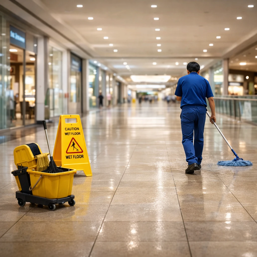 Diện tích lớn, thời gian lau sàn tăng