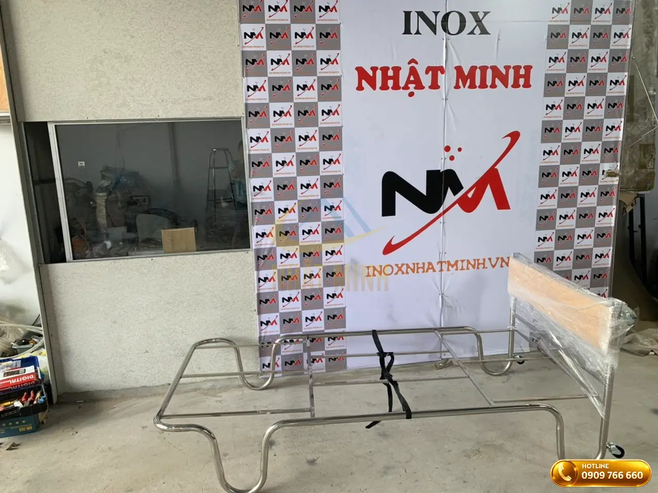 Giường extra bed khung inox