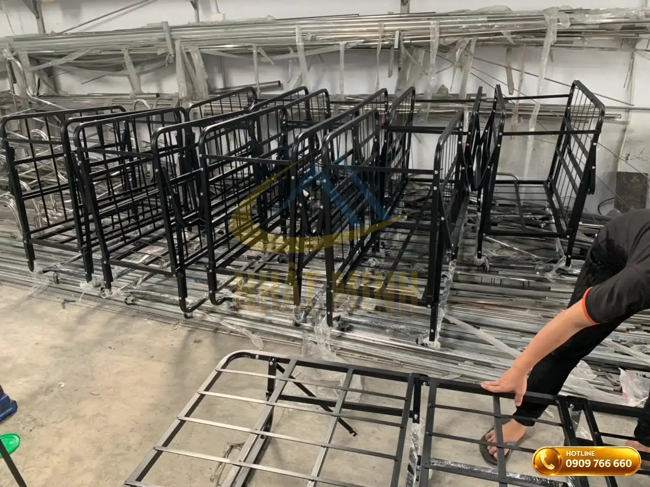 Giường extra bed khung sắt sơn