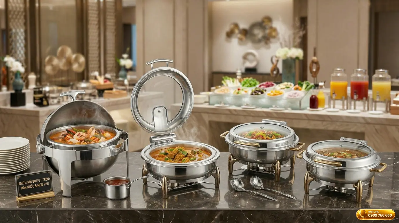 Nhóm nồi buffet tròn