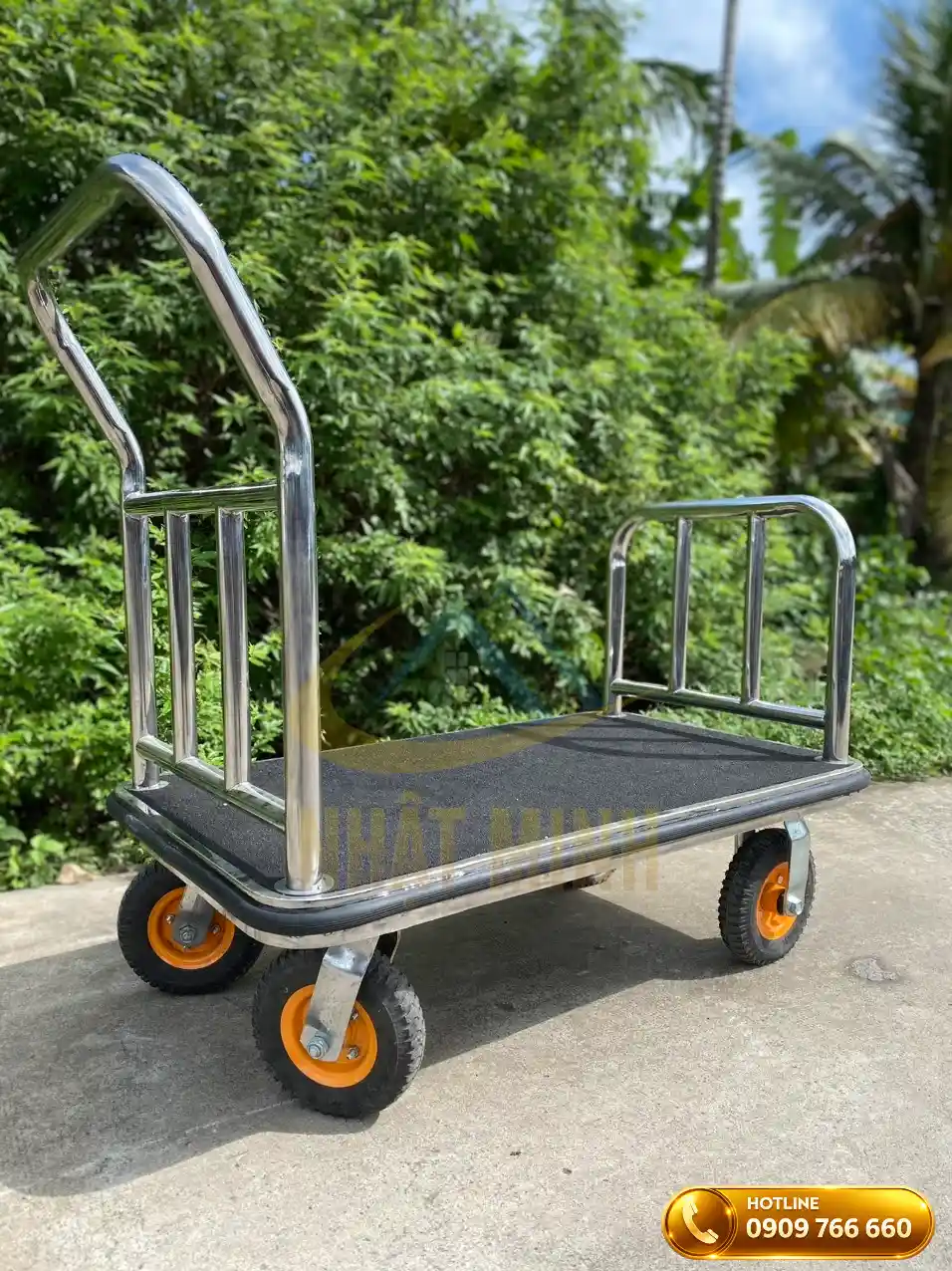 Xe đẩy hành lý inox 304