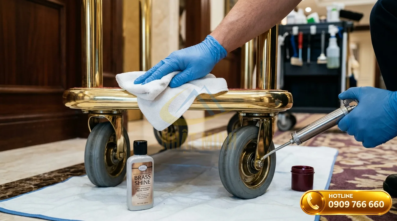 Quy trình vệ sinh và bảo trì bánh xe đẩy hành lý giúp xe di chuyển êm ái
