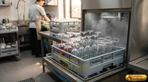 Rack ly máy rửa chén công nghiệp