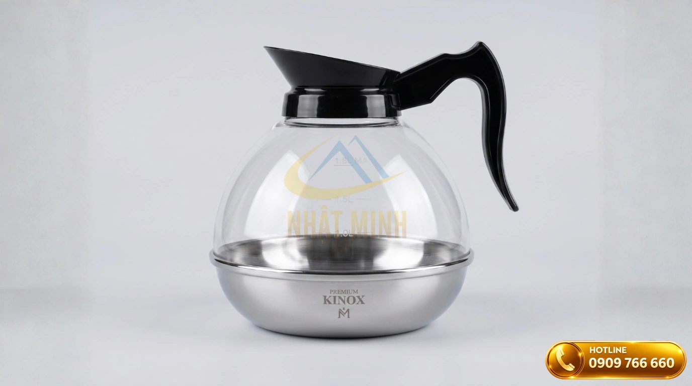 Kích thước bình hâm cà phê thay thế 1.8 lít chất liệu thủy tinh chịu nhiệt