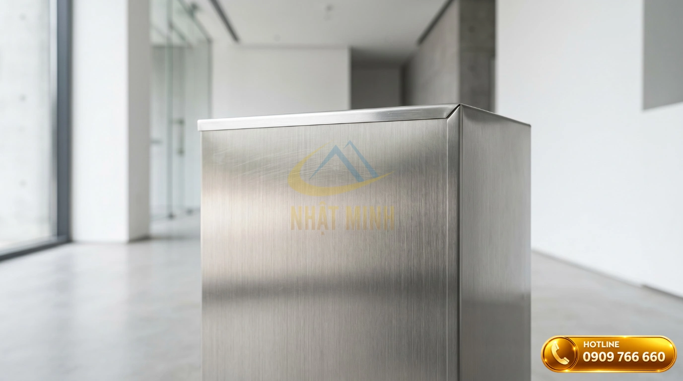 Đánh giá chi tiết thùng đựng dù Inox 304 bề mặt xước hairline cao cấp không gỉ sét