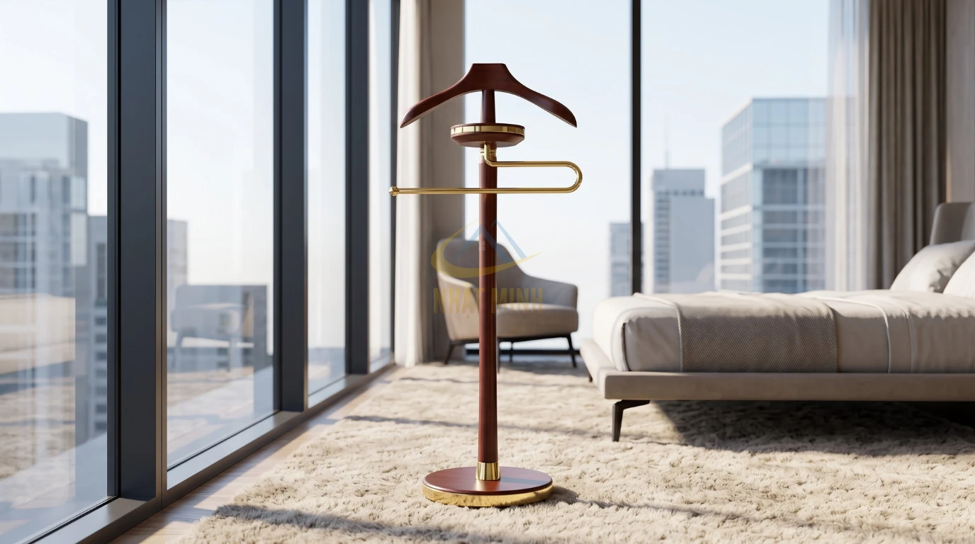 Giá treo áo vest bằng inox mạ vàng PVD cao cấp không rỉ sét