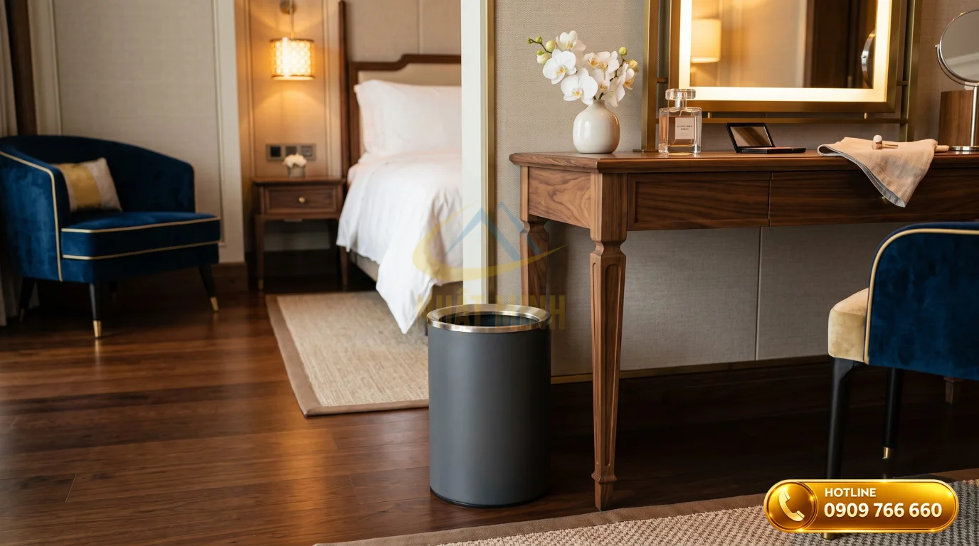 Kích thước thùng rác phòng ngủ 5L tiêu chuẩn cho khách sạn sang trọng